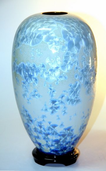 Aquamarine Crystal Pencil Vase and Base #8242