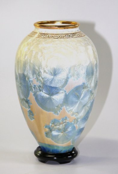 Aquamarine Crystal Edition Vase and Base